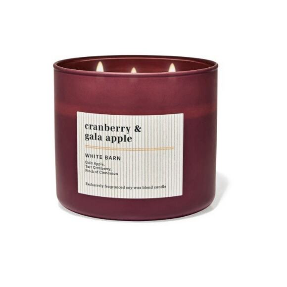 Cranberry & Gala Apple 3-Wick Candle 25-45 hours Bath & Body Works - Picture 3 of 3